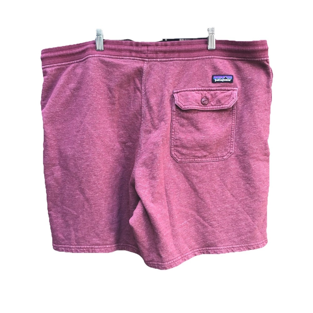 Patagonia Mahnya Fleece Sweat Shorts Men's XXL Burgundy 7" Inseam Organic Cotton